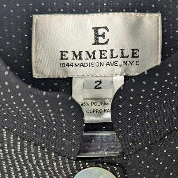 Emmelle Shirt Relaxed Blazer Mixed Print Black White Mother Pearl Buttons L / XL - Picture 4 of 10